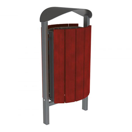 Street litter bin 50 litre capacity Silaos model Outdoor waste management solution Public area trash bin Municipal garbage can Anti-vandal container City street bin Steel waste receptacle Weather-resistant outdoor bin Lockable trash container High-capacity waste bin Durable garbage bin Hygienic litter container