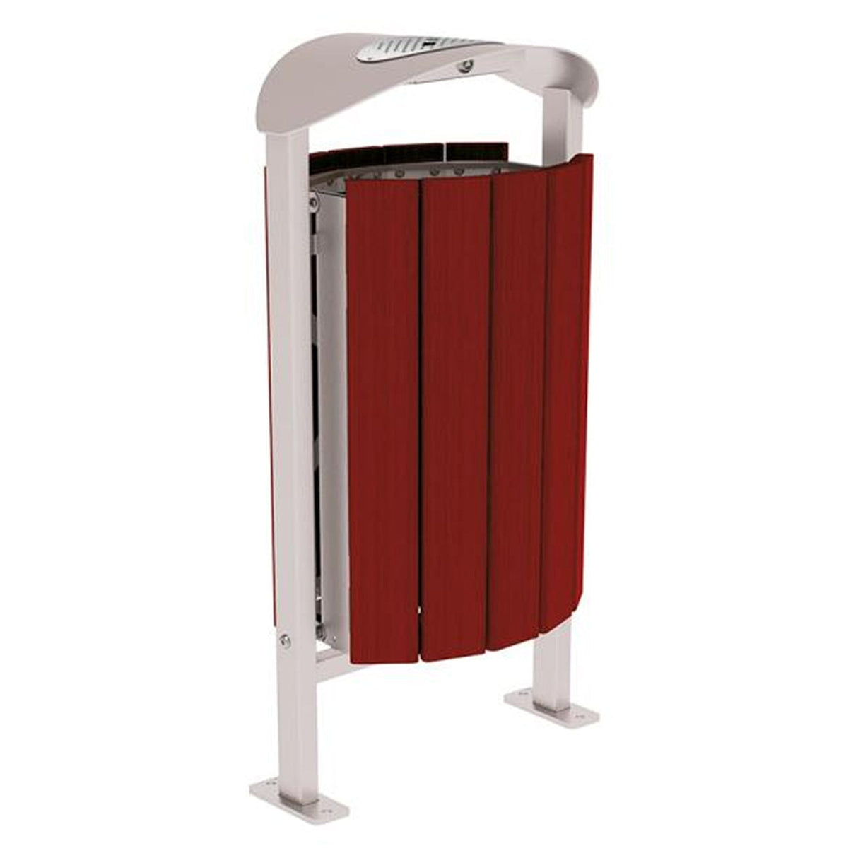 Street litter bin 50 litre capacity Silaos model Outdoor waste management solution Public area trash bin Municipal garbage can Anti-vandal container City street bin Steel waste receptacle Weather-resistant outdoor bin Lockable trash container High-capacity waste bin Durable garbage bin Hygienic litter container
