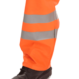 Hi-Vis Weatherproof Rail Workers Over Trousers - Orange