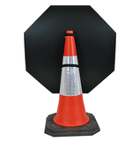 No Entry 750mm Circle Hangman Sign (Single Cone) 616traffic-cone-road-mounted-signs-signage-warning-symbols-caution-directional-constuction-hazard-roadway-motorway-custom-roadwork-heavy-duty-reflective-caution-site-pedestrian-safety-plastic-portable-stackable-highway-uk