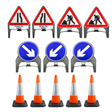 Single File Road Works Traffic signs Road safety Warning Regulatory Directional Meanings Custom Speed limit School zone Construction