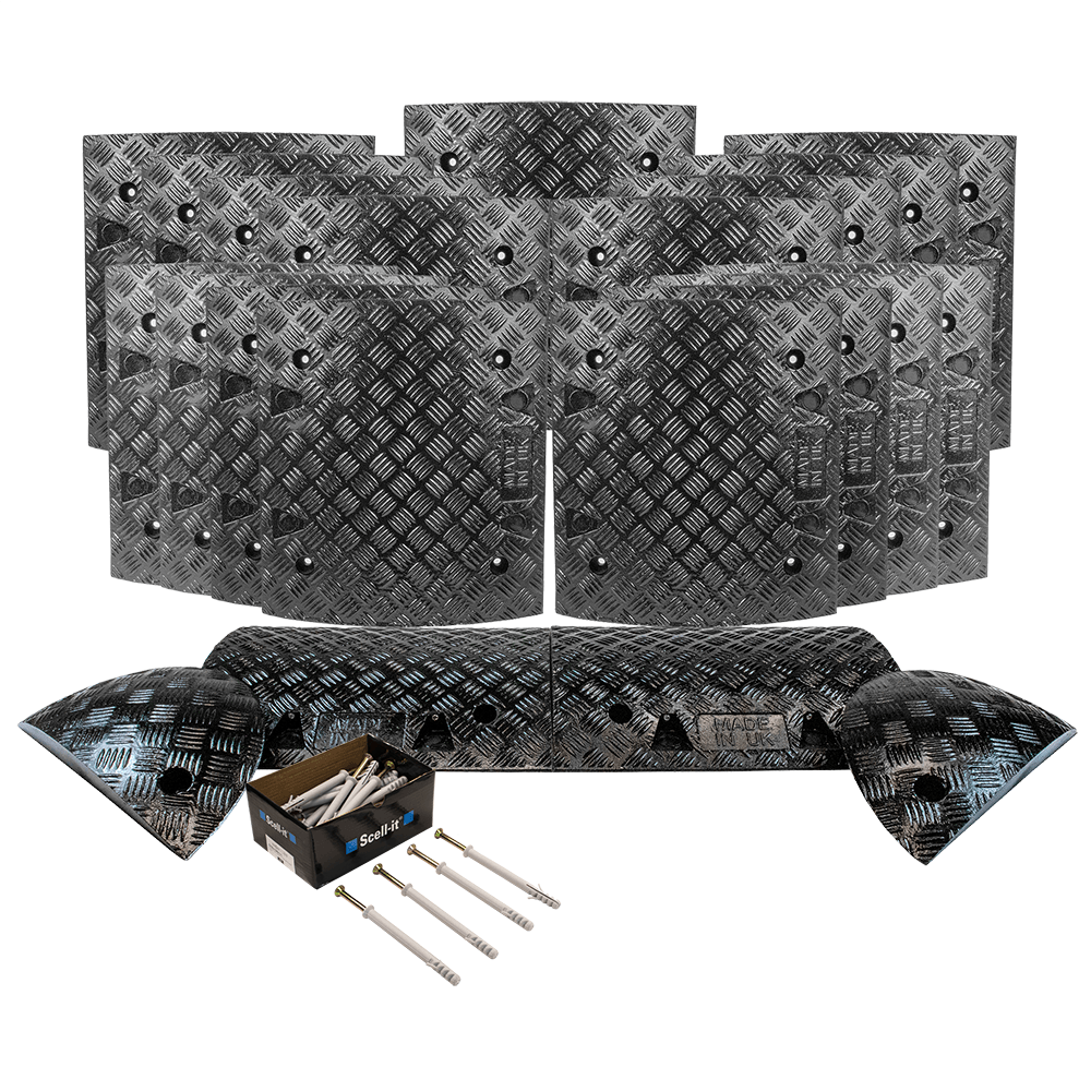 All Black Speed Bump Complete Kit 50mm - 10mph or 75mm - 5mph