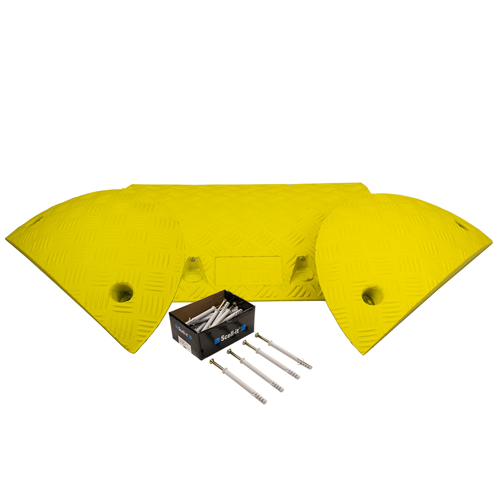 All Yellow Speed Bump Complete Kit 50mm - 10mph or 75mm - 5mph