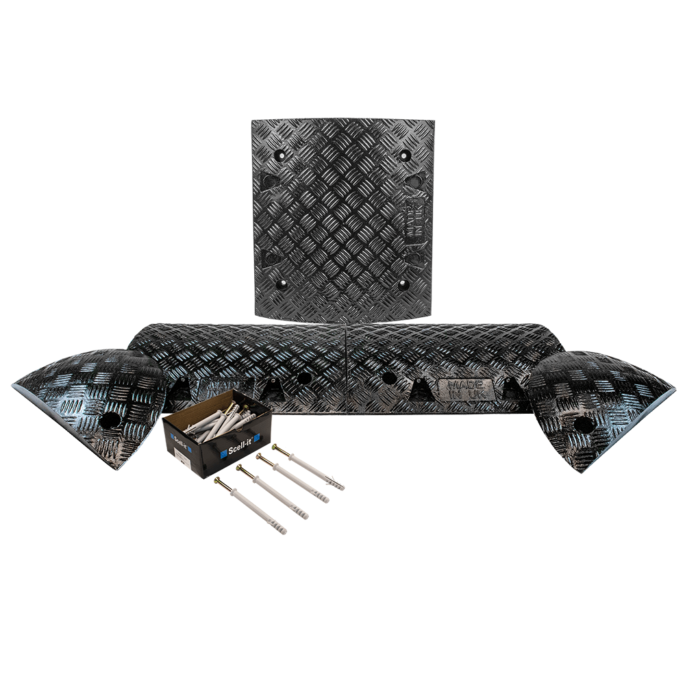 All Black Speed Bump Complete Kit 50mm - 10mph or 75mm - 5mph
