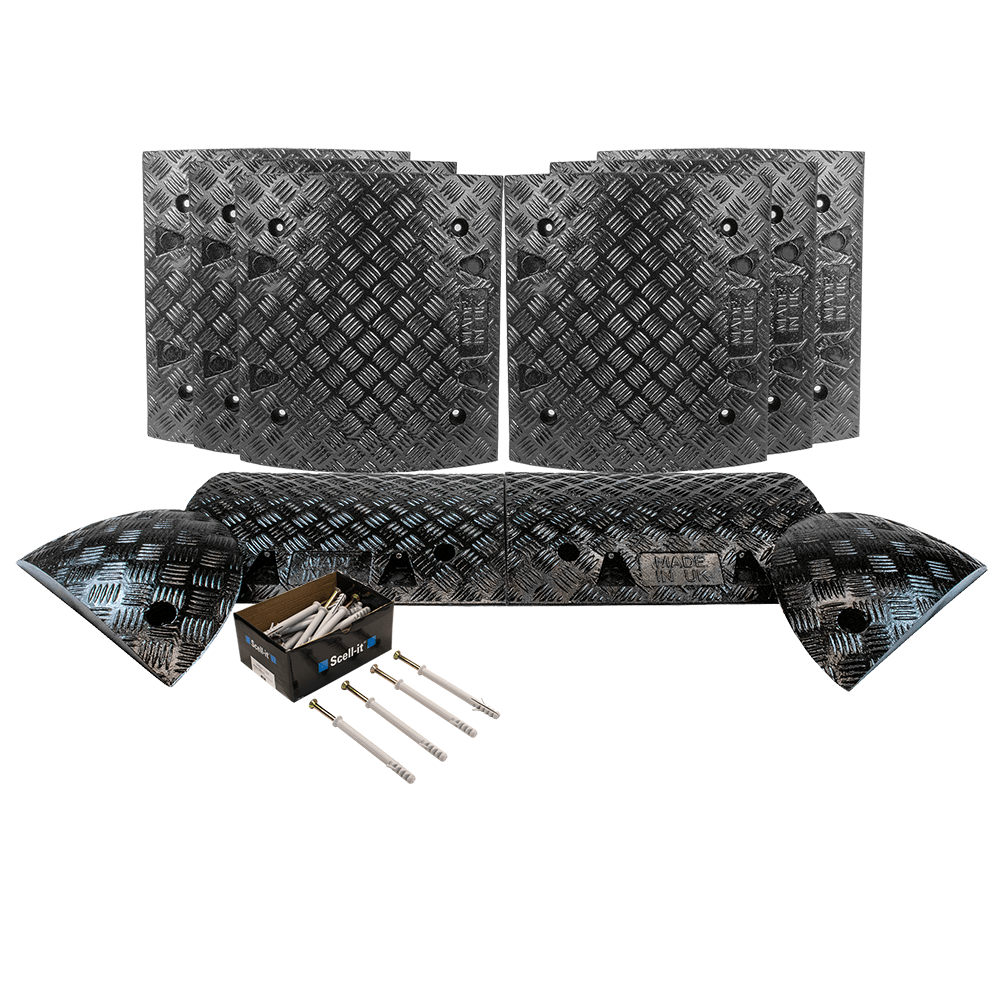 All Black Speed Bump Complete Kit 50mm - 10mph or 75mm - 5mph
