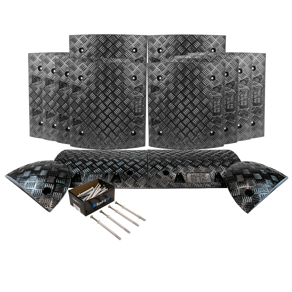 All Black Speed Bump Complete Kit 50mm - 10mph or 75mm - 5mph