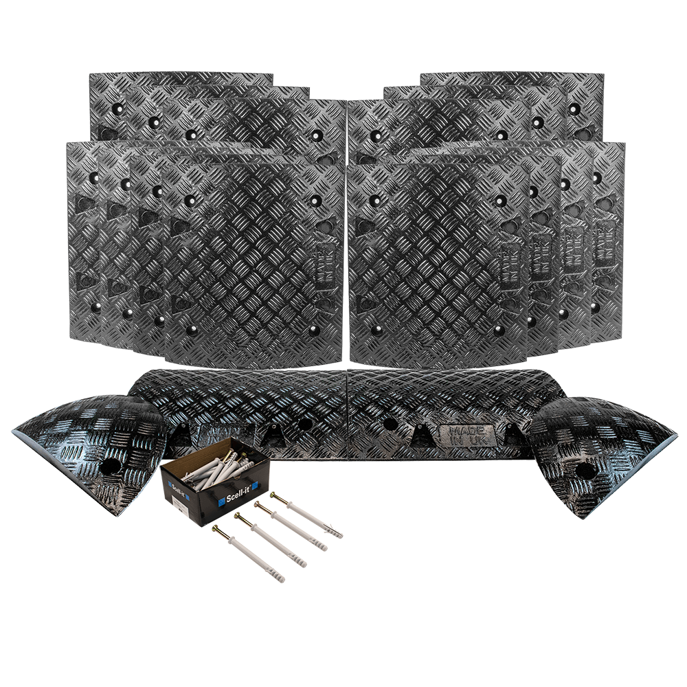 All Black Speed Bump Complete Kit 50mm - 10mph or 75mm - 5mph