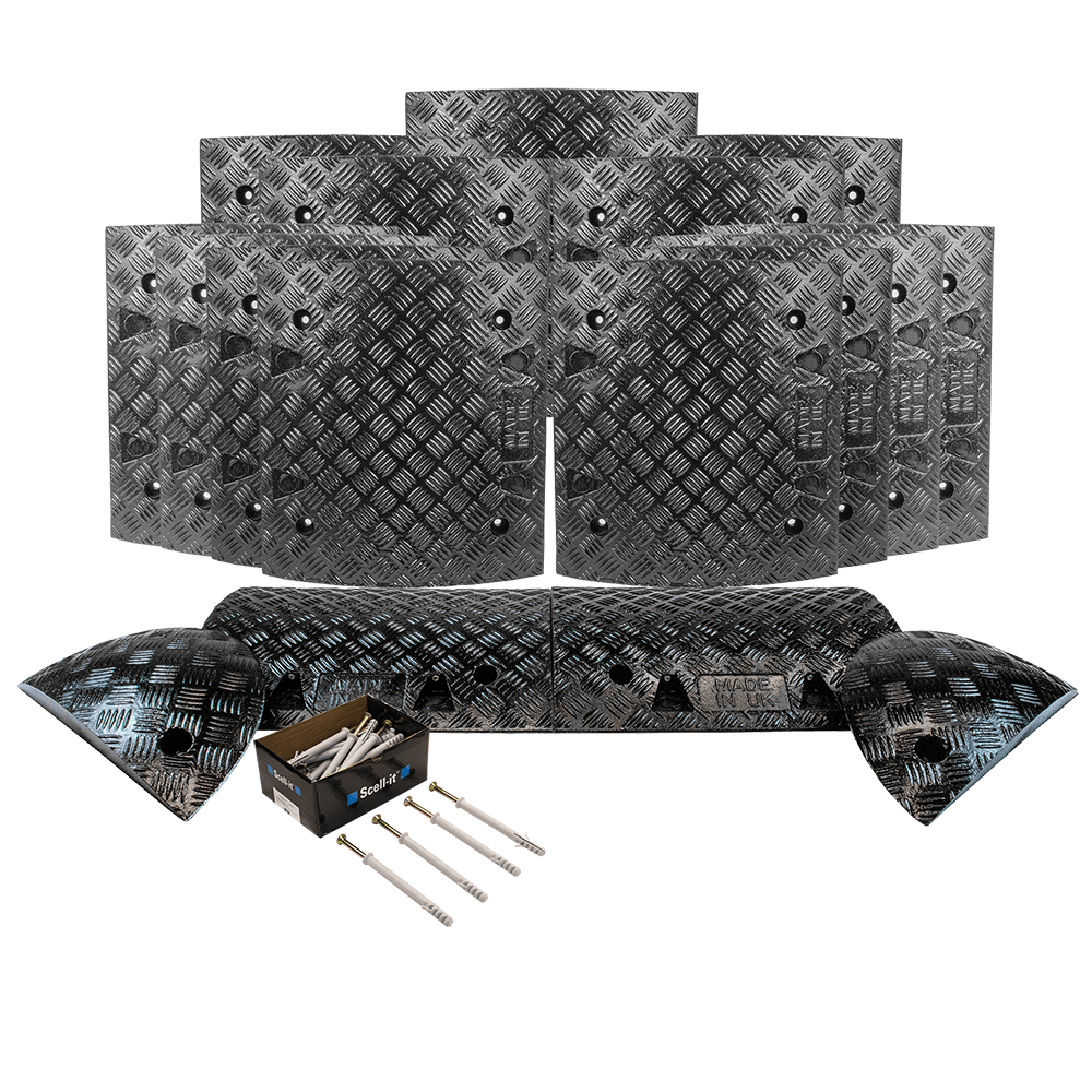 All Black Speed Bump Complete Kit 50mm - 10mph or 75mm - 5mph