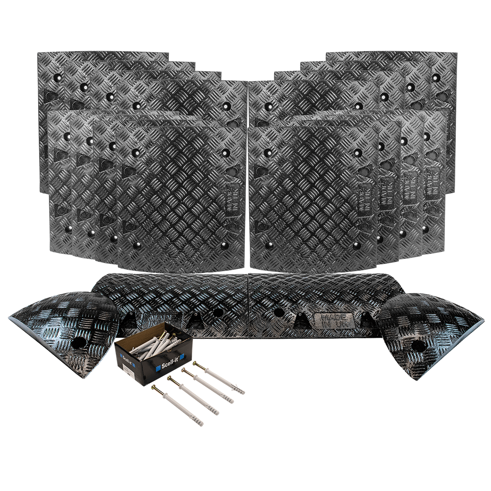 All Black Speed Bump Complete Kit 50mm - 10mph or 75mm - 5mph