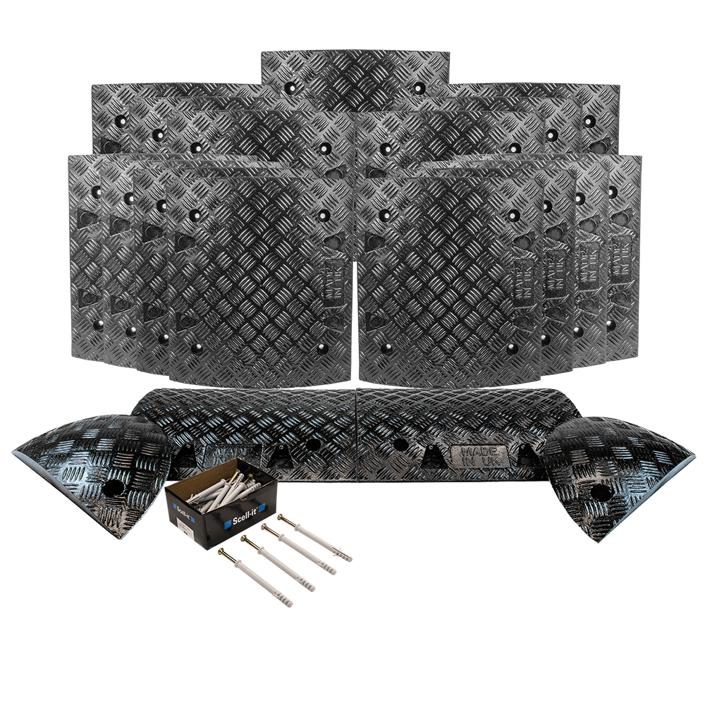 All Black Speed Bump Complete Kit 50mm - 10mph or 75mm - 5mph