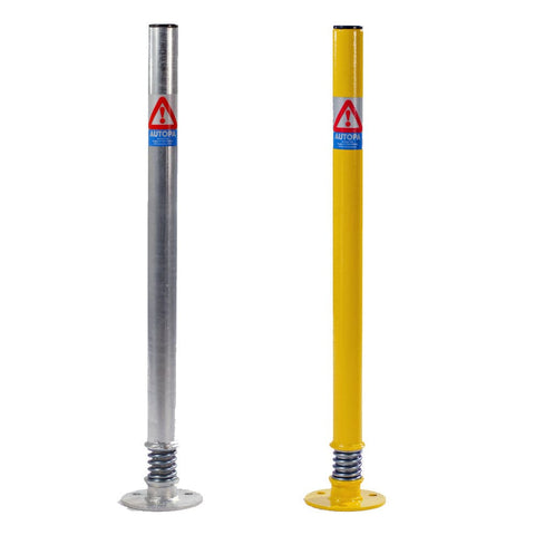 sprung-boundary-galvanised-stainless-steel-powder-coated-folding-parking-post-autopa-retractable-telescopic-bollard-security-bollards-traffic-management-removable-industrial-car-park-heavy-duty-urban-parking-lot-weather-resistant-durable-outdoor-integral-locks-lockable