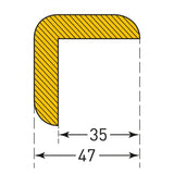 TRAFFIC-LINE Edge Protection Right-angle design 26 26 size Self-adhesive 5000mm length Yellow black colour Impact Visible warning Safety cushioning Easy installation