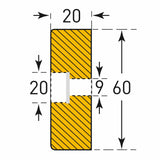 Surface Impact Protection Foam - Rectangle 60/20