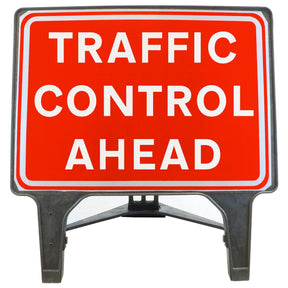 Traffic Control Ahead 1050x750mm Q-Sign