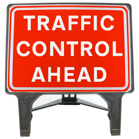 Traffic Control Ahead 1050x750mm Q-Sign