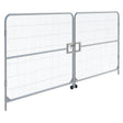 Temporary-fencing-pedestrian-gate-fence-access-portable-gate-construction-site-crowd-control-event-barrier-site-entrance-safety-walk-through-security-outdoor-barrier-heavy-duty-galvanized-steel-frame-lockable-rental-industrial-public-chain-link
