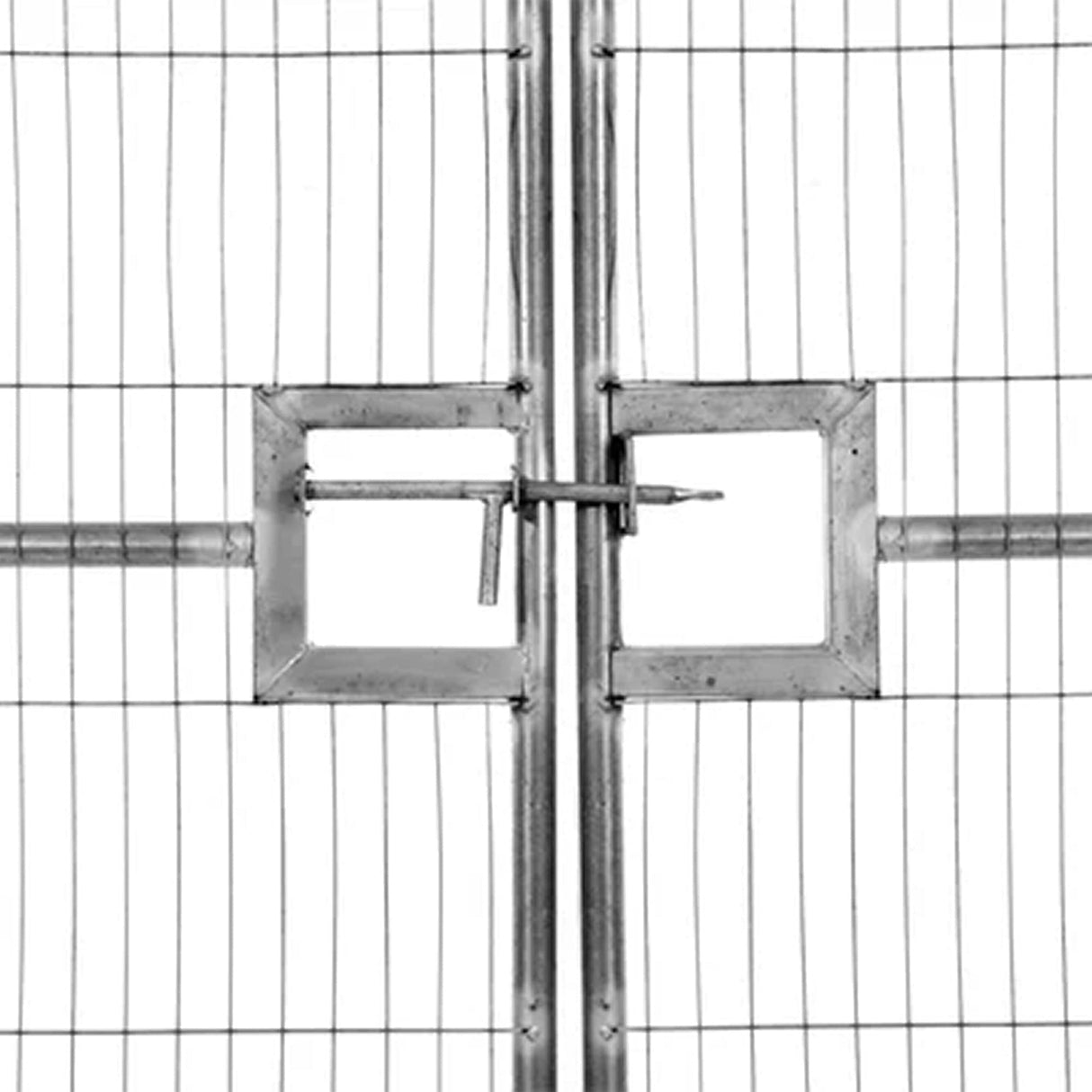 Temporary-fencing-pedestrian-gate-fence-access-portable-gate-construction-site-crowd-control-event-barrier-site-entrance-safety-walk-through-security-outdoor-barrier-heavy-duty-galvanized-steel-frame-lockable-rental-industrial-public-chain-link
