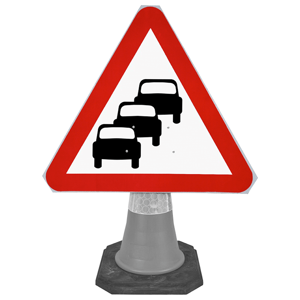 traffic-cone-road-mounted-signs-signage-warning-symbols-caution-directional-constuction-hazard-roadway-motorway-custom-roadwork-heavy-duty-reflective-caution-site-pedestrian-safety-plastic-portable-stackable-highway-uk