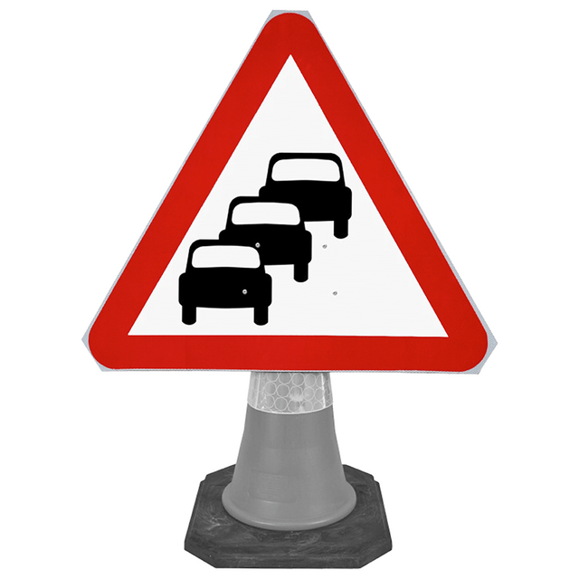 traffic-cone-road-mounted-signs-signage-warning-symbols-caution-directional-constuction-hazard-roadway-motorway-custom-roadwork-heavy-duty-reflective-caution-site-pedestrian-safety-plastic-portable-stackable-highway-uk