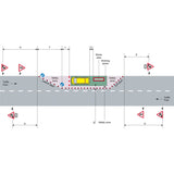 Traffic Management Signs & Cones Kit: Single Lane Closure