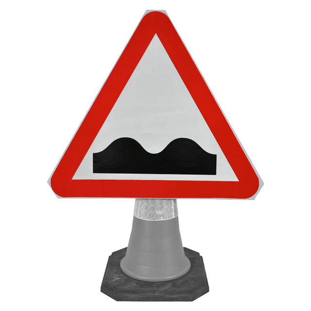 traffic-cone-road-mounted-signs-signage-warning-symbols-caution-directional-constuction-hazard-roadway-motorway-custom-roadwork-heavy-duty-reflective-caution-site-pedestrian-safety-plastic-portable-stackable-highway-uk
