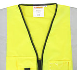 Executive Hi-Vis Zip Up Vest Yellow