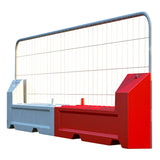 Water filled barriers Slot block 3.5 metre Road safety Traffic Pedestrian Construction Site Flood control Temporary Rental services Modular Interlocking High-visibility Heavy-duty