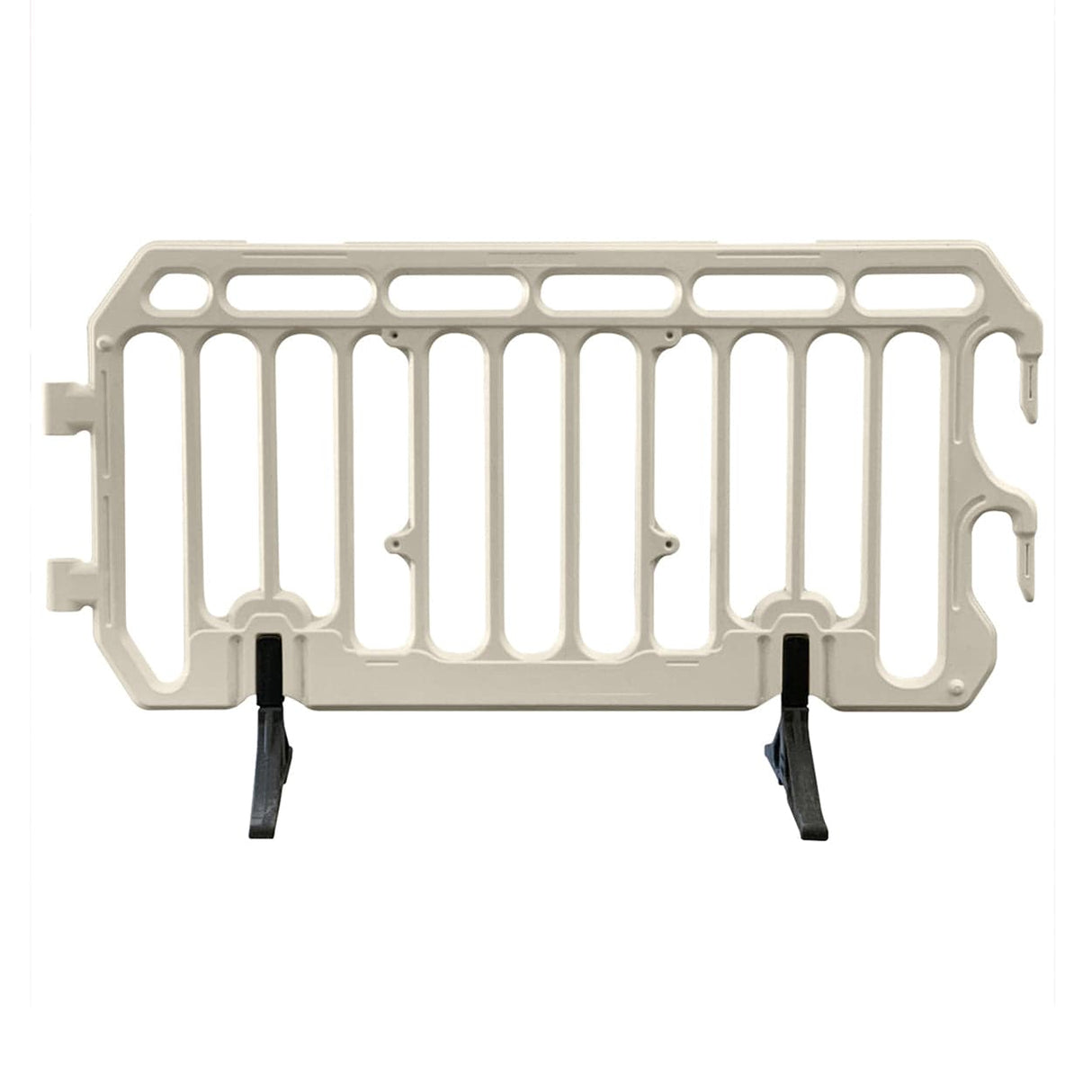 crowd control plastic metal pedestrian safety street event festival marathon melba swintex jsp 2 meter metre race anti trip stacking portable black silver orange boss heras safe fence start traffic school construction plastic safety barriers
