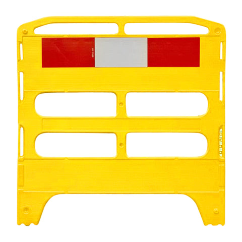 Yellow-utility-barrier,-safety-and-construction-work-zone-barrier,-caution-tape-and-protective-traffic-hazard-management-man-hole-roadworks-event-pedestrian-individual-panel
