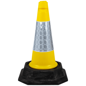 Yellow 500mm 2-Piece Premium Traffic Cone