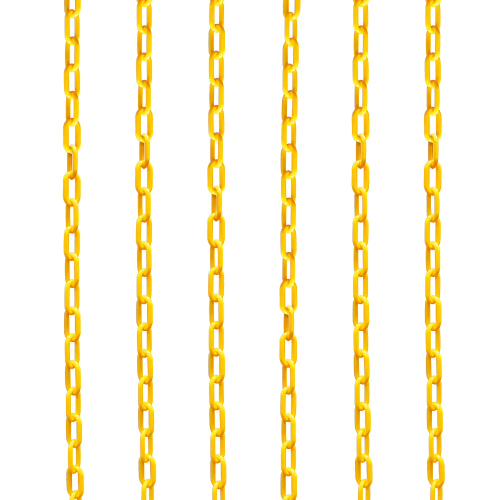 Plastic Cone Chain 2.5m - Yellow