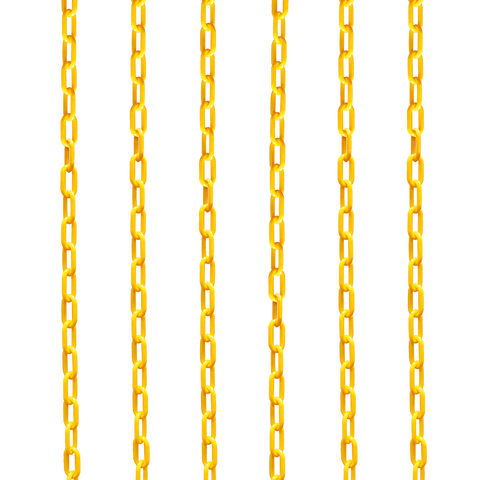Plastic Cone Chain 2.5m - Yellow