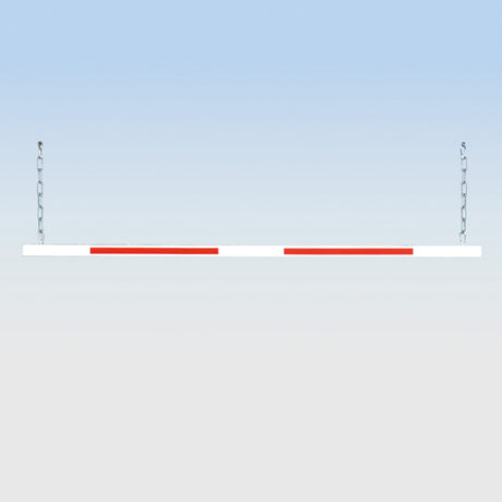 adjustable height restrictor nudge bar white and red chain high visibility cross bar car park barrier