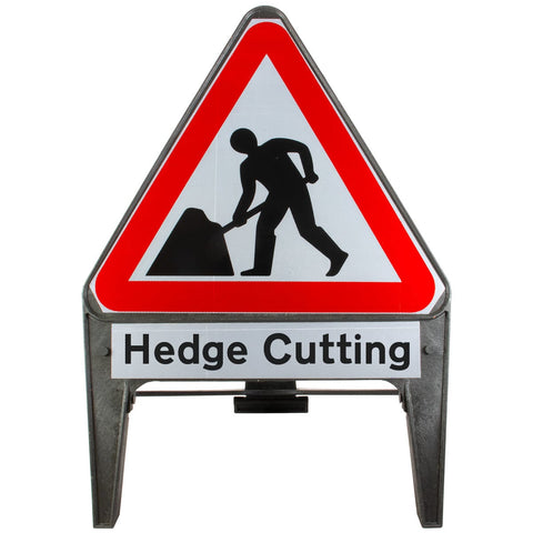 Danger Men Working Overhead 600 x 450mm Q-SignMen At Work with Hedge Cutting Supplementary Plate 750mm Q-Sign 7001
