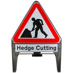 Danger Men Working Overhead 600 x 450mm Q-SignMen At Work with Hedge Cutting Supplementary Plate 750mm Q-Sign 7001