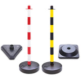 Plastic post and chain barrier kit 6 post set outdoor safety barriers crowd control kit plastic fencing temporary link fencebarricade outdoor crowd control traffic control safety chain link fence durable