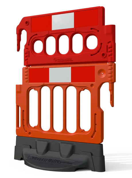 water-filled-barrier-mini-doubletop-fencing-extension-panel-construction-site-safety-temporary-barricade-perimeter-barrier-red-white-portable-hog-wonderwall-buddha-barrier-HDPE-melba-swintex-hook-eye-recyclable-road-hazard-connectable-industrial