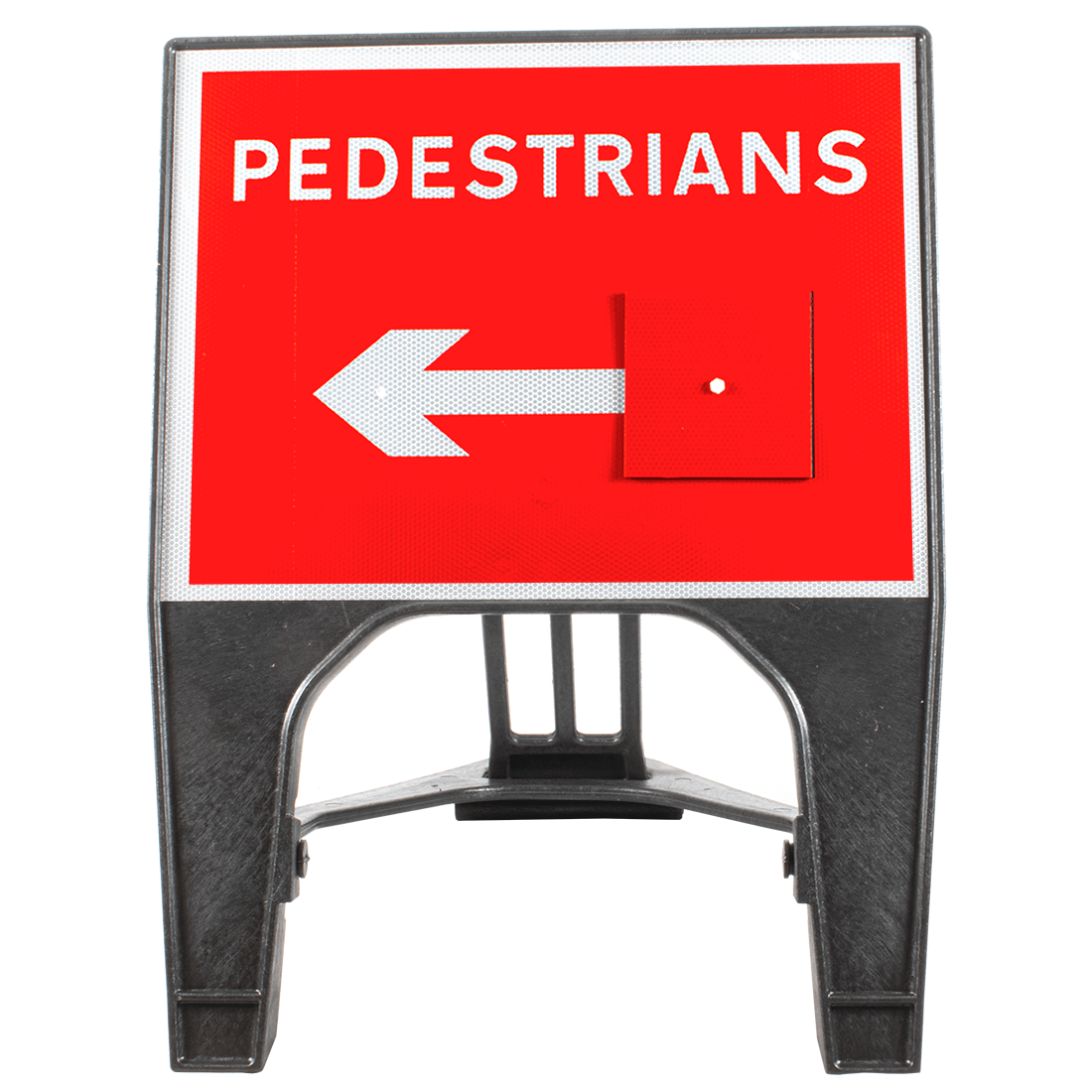 Pedestrians With Reversible Arrow 600 x 450mm Q-Sign