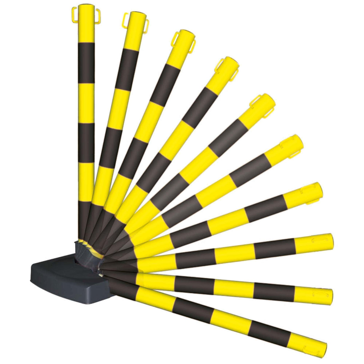 plastic-post-and-chain-kit-red-&-white-self-standing-barrier-system- 5Plastic post and chain kit Self-standing barrier system Red and white colour scheme Crowd control solution Plastic chain barriers Outdoor safety barrier Traffic control solution Durable construction Portable design