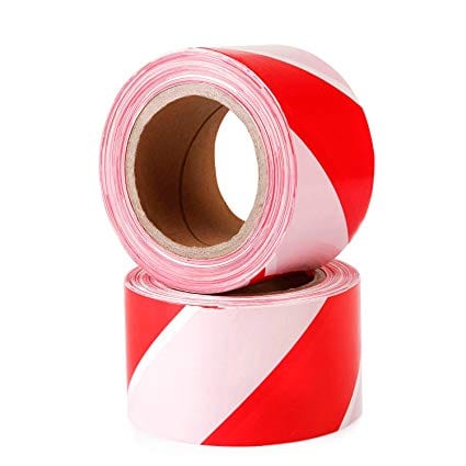 Non Adhesive Barrier Tape - Red/White - 500m x 75mm