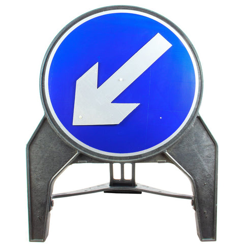 Keep Left or Keep Right Reversible Q-Sign 610