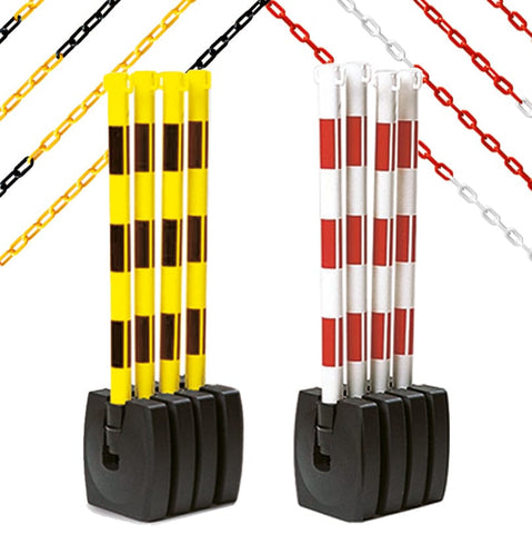 Chain Posts Set In Plastic Chain Post with Folding Base Kit - 10 Metre Chain