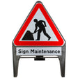 Men At Work with Sign Maintenance Supplementary Plate 750mm Q-Sign 7001