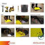 Black speed bump speed ramp 50mm 10mph 75mm 5mph