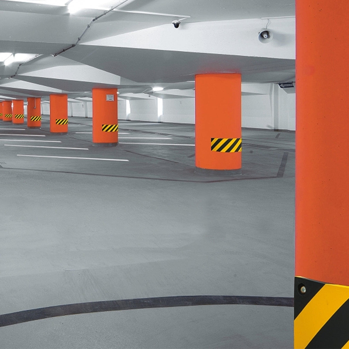 column-protection-foam-parking-lots-underground-manufacturing-plants-surface-bolt-mounted-fixing-indoor-outdoor-warehouses-manufacturing-plants-passages-beams-uv-fire-resistant-carparks-garages-loading-areas-padding-industrial-pillar-impact-prevention-high-visibility-vehicles-forklift-trolleys