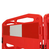 Utility Barrier Kit in red. Top view showing connection.