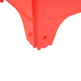 Utility Barrier Kit in red. Bottom view showing connection.