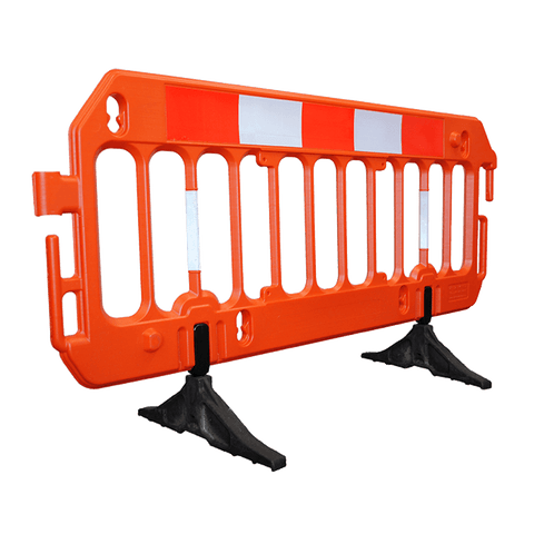 2M Vision Pedestrian Barrier Chapter 8 Road Barrier with a front view. plastic safety barriers