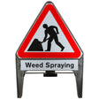 Men At Work with Weed Spraying Supplementary Plate 750mm Q-Sign